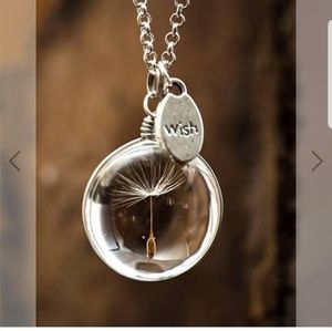 Dandelion Wish Crystal Necklace
